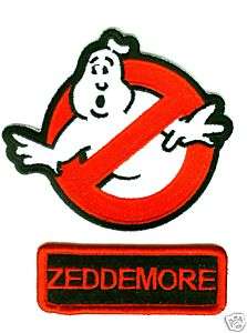 GHOSTBUSTERS ZEDDEMORE NAME TAG 2 PATCH IRON ON SET  