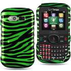 For Pantech AT T Link 2 P5000 Green Zebra Design Faceplate Phone Cover 