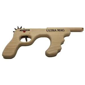  Wooden Rubber Band Gun Ultra Mag Pistol with Yellow Ammo 