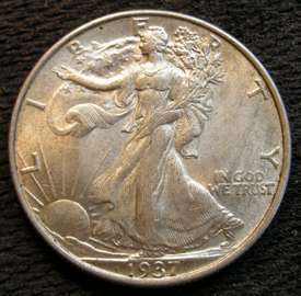 1937 Walking Liberty SILVER Half Dollar FROM A PREMIUM QUALITY 