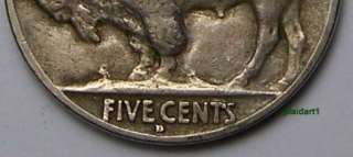 1929 D Buffalo Nickel   Fine   F   Unusual ERROR   #1074  