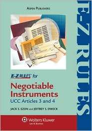 Rules for Negotiable Instruments and Bank Deposits (Ucc Art 3 & 4 