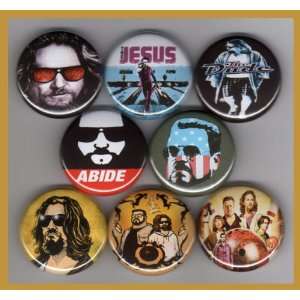  The Big Lebowski Set of 8   1 Inch Buttons Everything 
