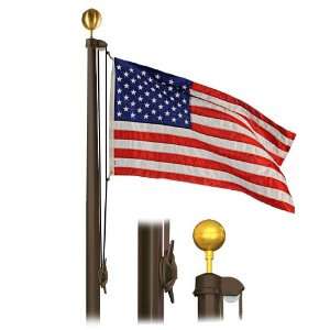  Special Budget 30 Foot 4x2 3/8x.125 Bronze Finish Flagpole 