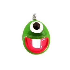  Roly Polys 3 D Hand Painted Resin Lime Green Monster Charm 