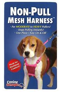 11110 Mesh Dog Harness Non Pull Pink Medium 12 17 Neck Up to 50 Lbs 