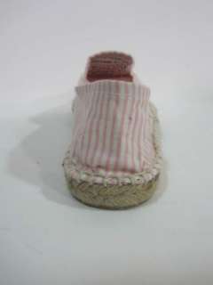 Soludos womens playa pink striped canvas espadrille flats 36 $30 New 