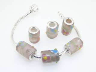 Promotion20pcs Glass Lampwork Beads Fit European Charm Bracelet 