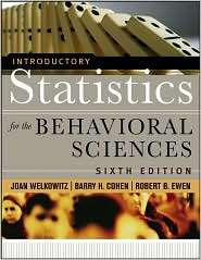 Introductory Statistics for the Behavioral Sciences, (0471735477 