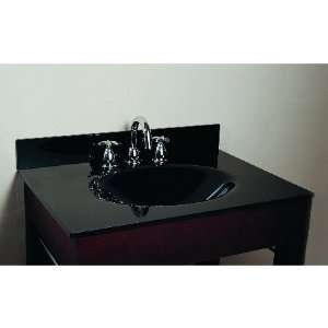 Xylem Vanities GOT310BK Black Glass Top O Bowl 31 Black Glass