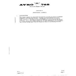  Avro Andover / BAe / HS / 748 Aircraft Maintenance Manual 