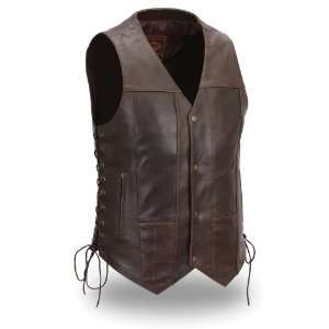  First Manufacturing Mens 10 Pocket Vest (Brown, XXXX 