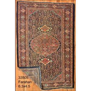    4x6 Hand Knotted Farahan Persian Rug   45x69