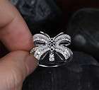Butterfly 1.06ct Baguette/Round DIAMOND 14K White GOLD 
