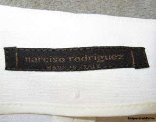 NARCISO RODRIGUEZ $800 Womens Ivory *Italian* Capri Pants 6 NWD 