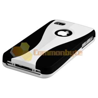 WHITE HARD CASE+MIRROR FILM For iPhone 4 4S 4G 4GS G 4TH  