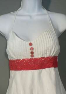 RAMPAGE White Coral Halter Dress 5 S  