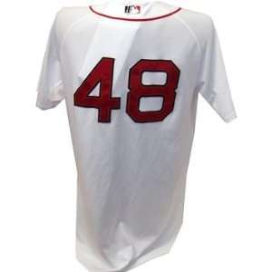  Scott Atchison 48 Red Sox 2010 Game Worn White Cool Base 