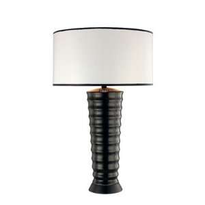   066 Table Lamp Black Painted White Paper Portables