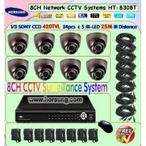  diy cctv 8ch h.264 dvr surveillance system cctv camera system 