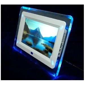   Photo Frame (7 Inch White Black) with  MP4 player
