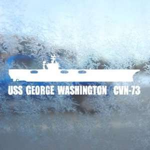  USS GEORGE WASHINGTON CVN 73 Navy White Decal Car White 