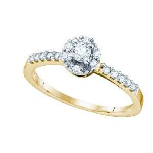  0.27cttw Diamond Round Center Bridal Ring ( Size 7 H I 