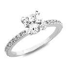 14k White Gold Princess CZ Engagement Solitaire Ring items in 