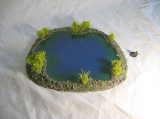 Terrain for Wargames Beautiful 15mm Pond with Reeds  