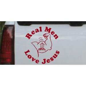  Real Men Love Jesus Christian Car Window Wall Laptop Decal 