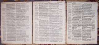 1580 Geneva Quarto Black Letter Bible Leaves (3)  