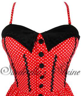 HELL BUNNY Red Polka Dot~PeGGY Sue~ 50s Rock n Roll Prom Swing Dress 