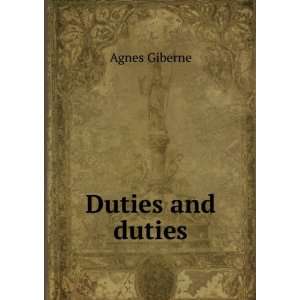  Duties and duties Agnes Giberne Books