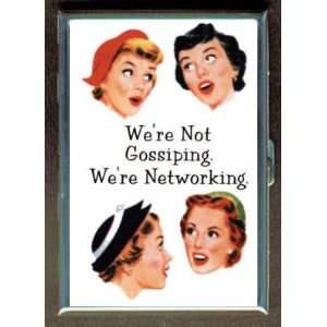  NOT GOSSIPING, NETWORKING FUN ID Holder, Cigarette Case or 