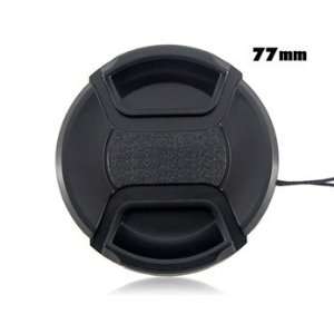  77mm 77mm Lens Cover Cap for Canon Cameras (Black 