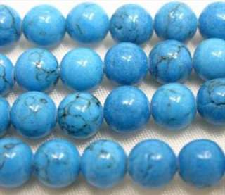 66pcs Blue lines Craft Stone loose beads 6mm avtb29  