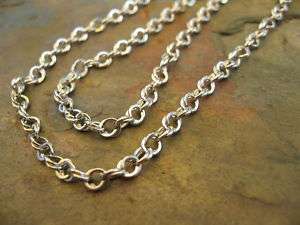 14KT White Gold Open Interlocking Links Style Necklace Chain 18 NEW 