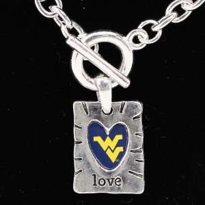  West Virginia Mountaineers Team Color Love Necklace 