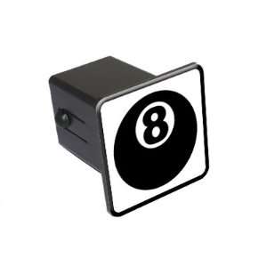 Eight Ball   Pool Billiards   2 Tow Trailer Hitch Cover Plug Insert 