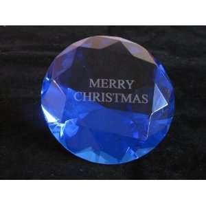   Shaped Paperweight 3.15 Inches Engrave With Merry Christmas (80 MM