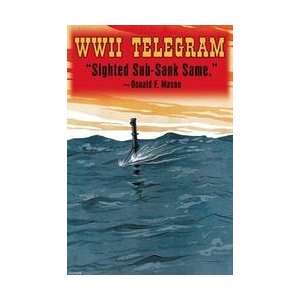  WWII Telegram 20x30 poster