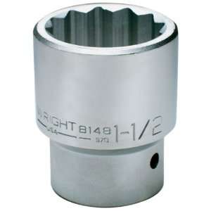 Wright Tool 8136 1 1/8 Inch with 1 Inch Drive 12 Point Standard Socket