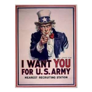  Vintage Uncle Sam Recruitment Poster