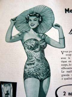 VTG 1950s PARIS FASHION & SEWING PATTERN MAGAZINE FEMMES DAJOURD HUI 