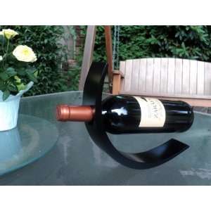  Curved Black Wine Bottle Holder