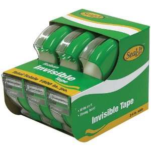  LePages Seal It Invisible Tape, 0.75 x 600 Inch, 3 