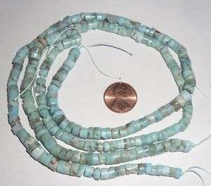 Natural beads Blue medium Rondelle Larimar 16 strand  
