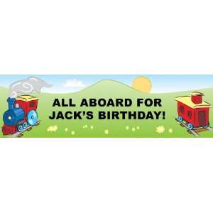  Train Personalized Birthday Banner Medium 24 x 80 Toys & Games
