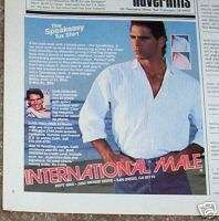 1987 ad International Male mens clothing   sexy guy AD  