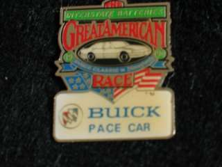 1990 Great american Race Buick Pin Badge Pace Car  